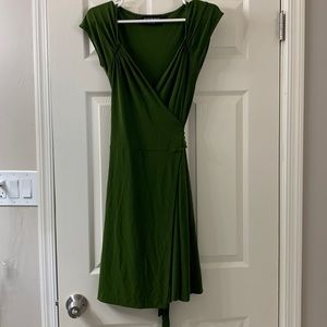 Green Norma Kamali wrap dress